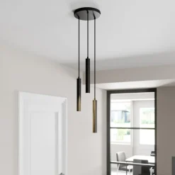 Arcchio Pendellamper > LED-pendellampe Franka, 3 lyskilder, Ø 24 cm, sort