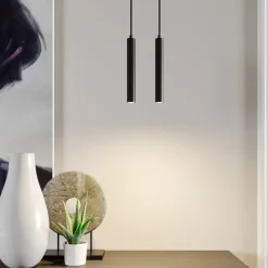Arcchio Pendellamper > LED-pendellampe Franka, 2 lyskilder, sort, aluminium