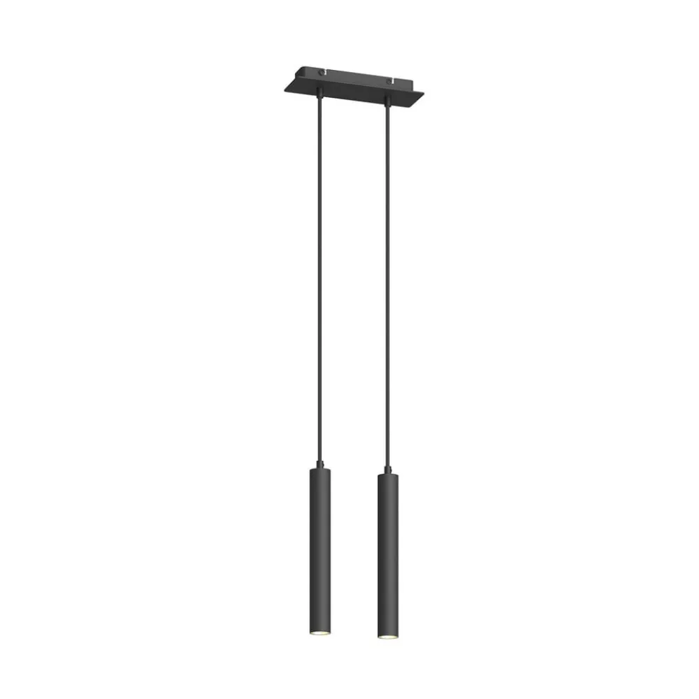 Arcchio Pendellamper > LED-pendellampe Franka, 2 lyskilder, sort, aluminium