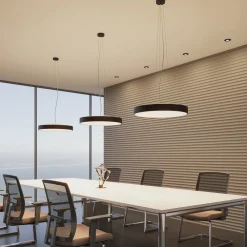 Arcchio Pendellamper > LED-pendellampe Vanida, sort, Ø 60 cm, op/ned