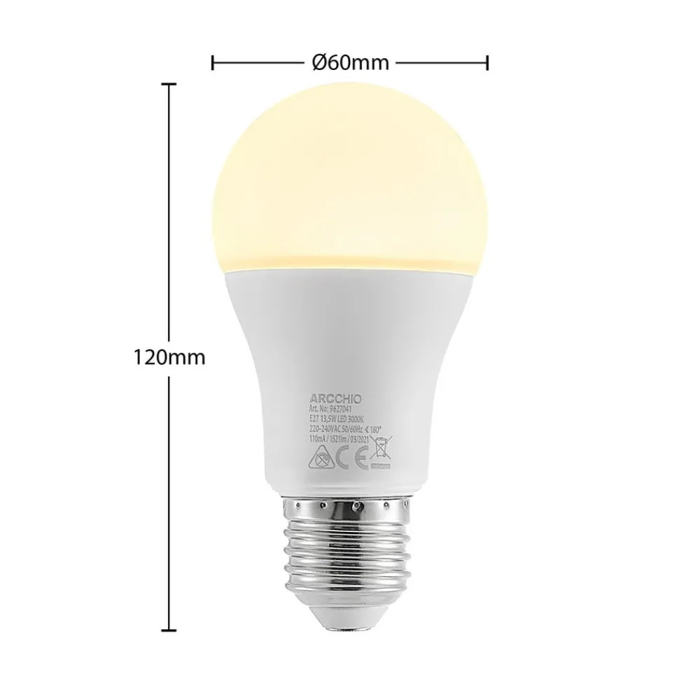 Led Pærer ^ Arcchio LED-pære E27 A60 13,5W opal 3.000K 1521lm