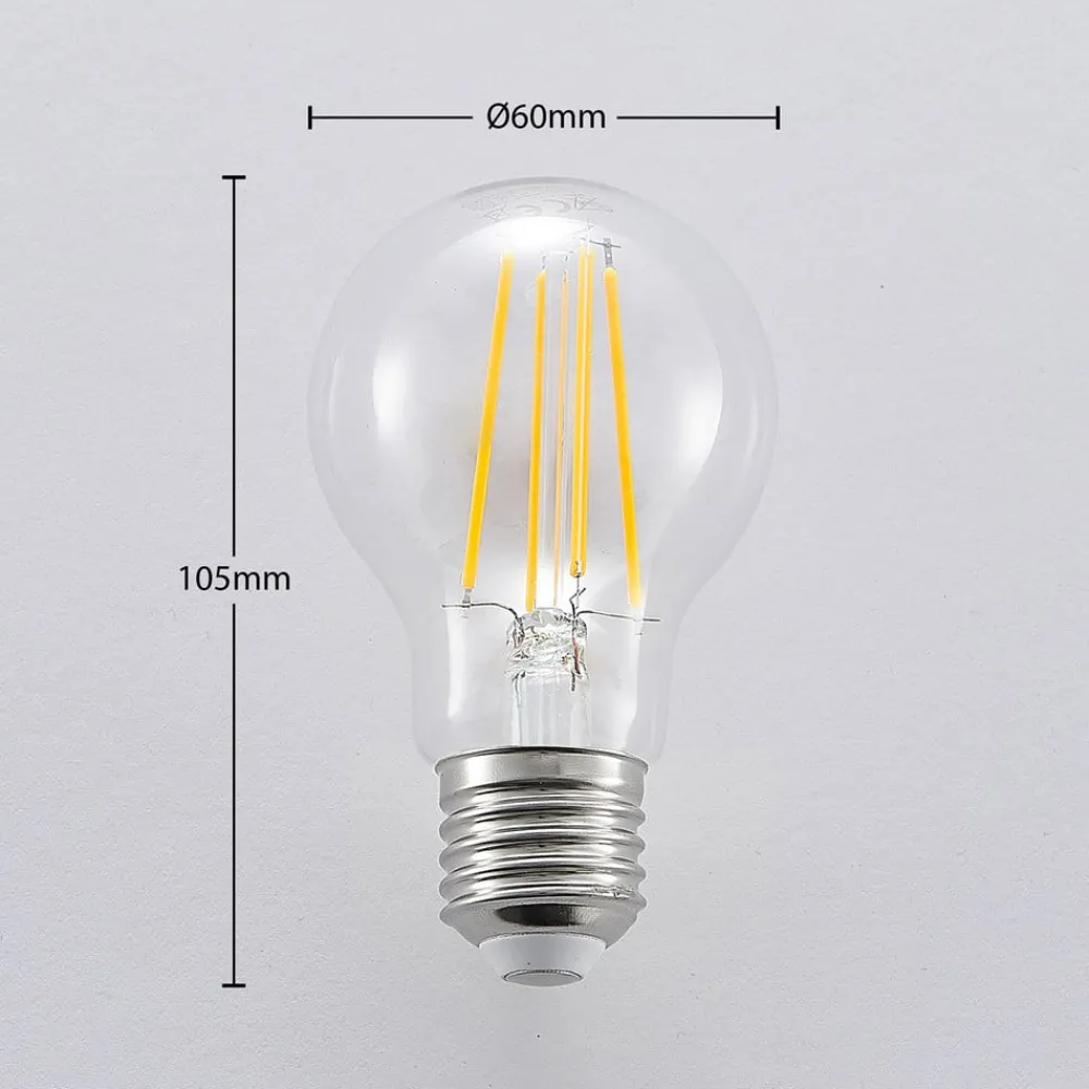 Dæmpbar Led-Pære|Filament Pære ^ Arcchio LED-pære, filament, E27, 6,5W, klar, 2.700K