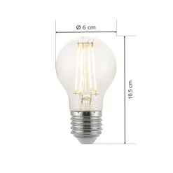 Dæmpbar Led-Pære|Filament Pære ^ Arcchio LED-pære, filament, E27, 6,5W, klar, 2.700K