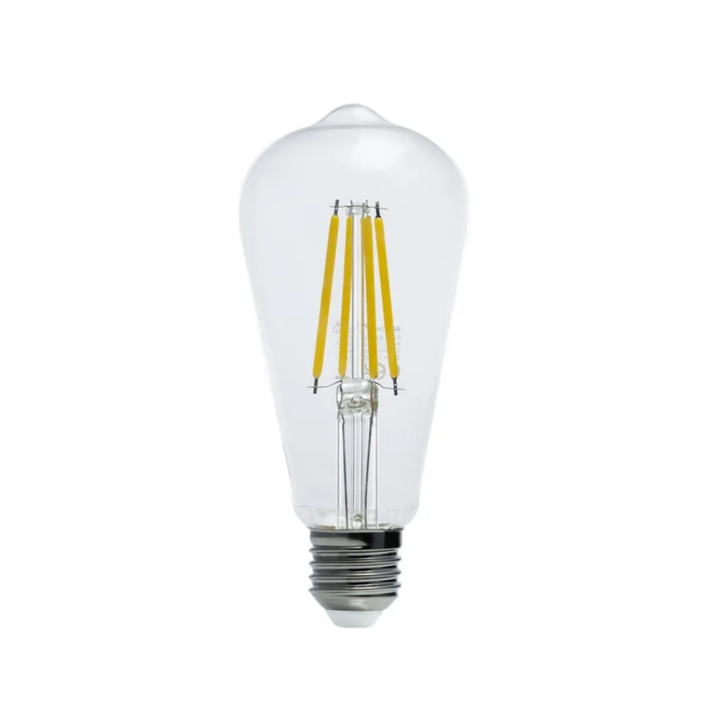 Arcchio Filament Pære|Led Pærer > LED-rustik lyspære, E27 3,8W, klar, 3000K, 806lm
