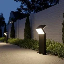 Terrassebelysning|Sokkellamper ^ Arcchio LED-sokkellampe Havin, antracit, metal, 60 cm