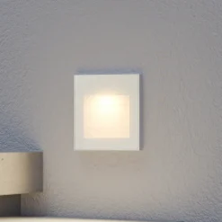 Arcchio Væglamper > LED-vægindbygningslampe Zamo, lamel, hvid, metal, IP65