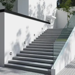 Væglamper ^ Arcchio LED-vægindbygningslampe Zamo, sort, 11 cm, IP65