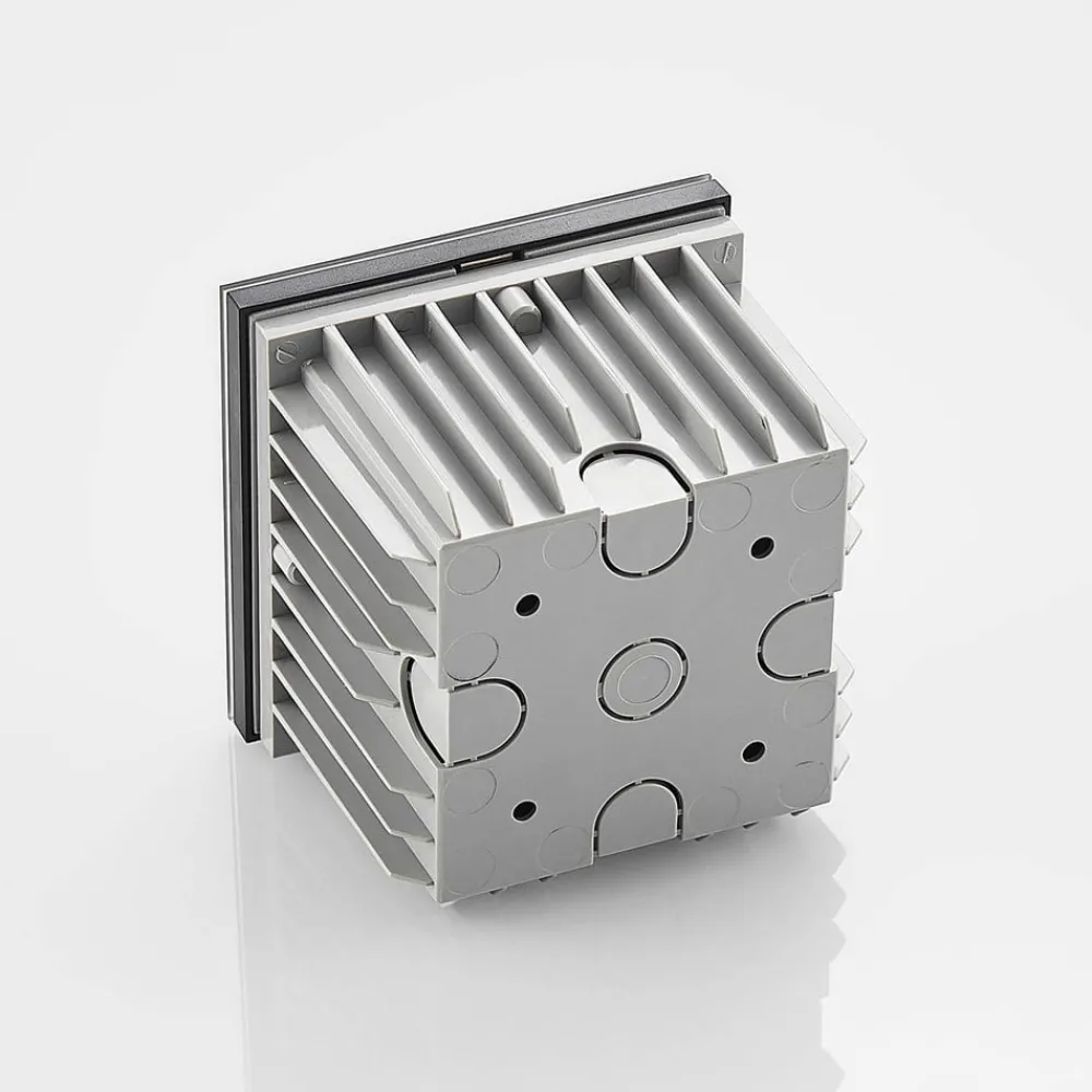 Væglamper ^ Arcchio LED-vægindbygningslampe Zamo, sort, 11 cm, IP65