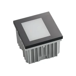 Væglamper ^ Arcchio LED-vægindbygningslampe Zamo, sort, 11 cm, IP65