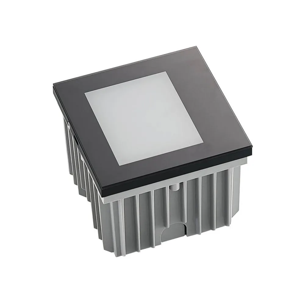 Væglamper ^ Arcchio LED-vægindbygningslampe Zamo, sort, 11 cm, IP65