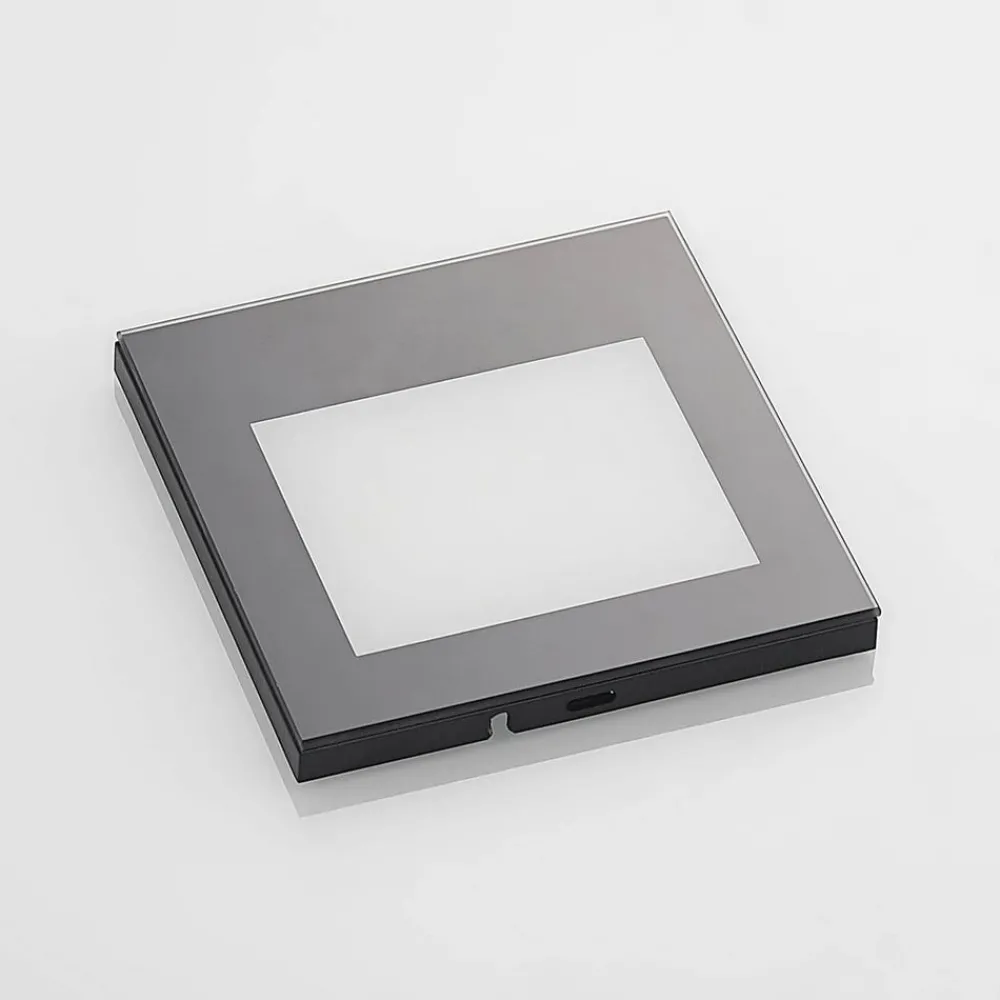 Væglamper ^ Arcchio LED-vægindbygningslampe Zamo, sort, 11 cm, IP65