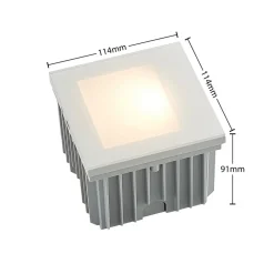 Arcchio Terrassebelysning > LED-vægindbygningslampe Zamo, hvid, 11 cm, metal, IP65