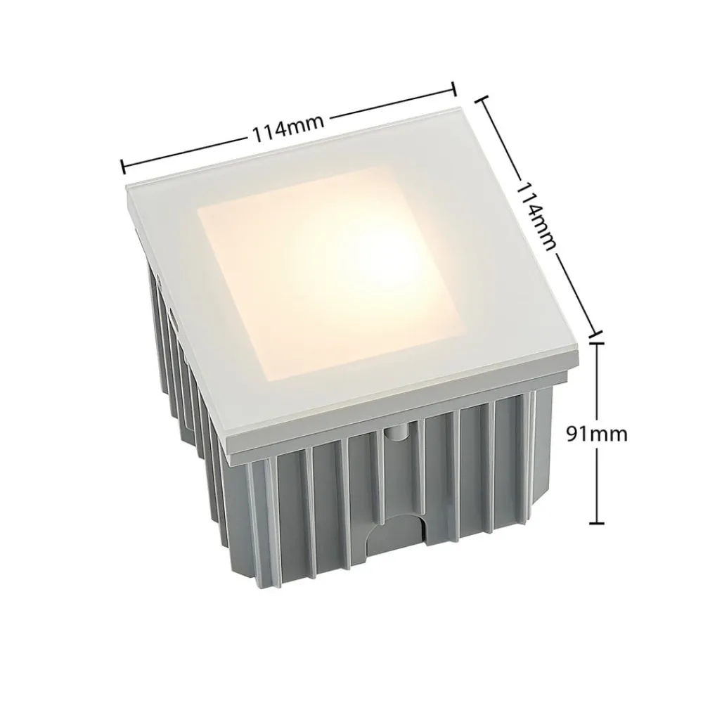 Arcchio Terrassebelysning > LED-vægindbygningslampe Zamo, hvid, 11 cm, metal, IP65