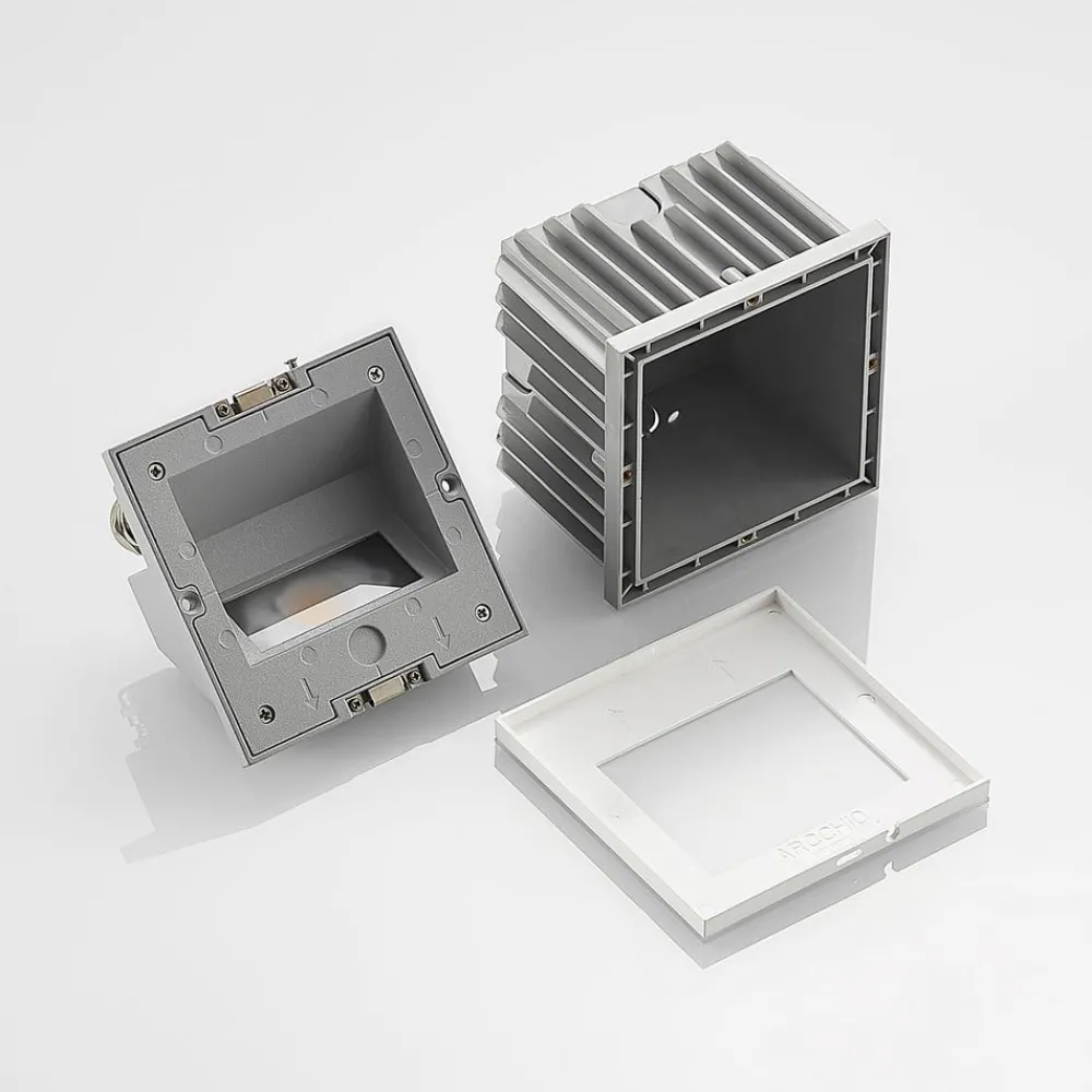 Arcchio Terrassebelysning > LED-vægindbygningslampe Zamo, hvid, 11 cm, metal, IP65
