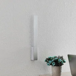 Væglamper ^ Arcchio LED-væglampe Ivano, højde 43 cm, børstet aluminium