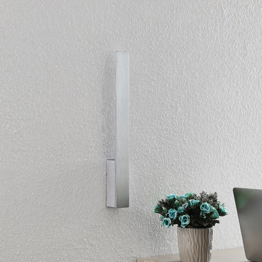 Væglamper ^ Arcchio LED-væglampe Ivano, højde 43 cm, børstet aluminium