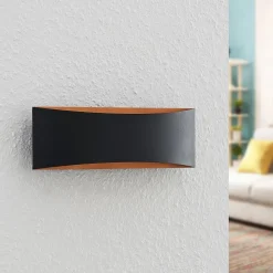 Arcchio Gang|Pendellamper > LED-væglampe Jelle, 27 cm, sort/guld, op/ned