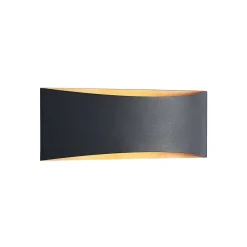 Arcchio Gang|Pendellamper > LED-væglampe Jelle, 27 cm, sort/guld, op/ned