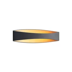 Arcchio Gang|Væglamper > LED-væglampe Jelle, 44 cm, sort/guld, op/ned