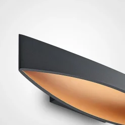 Arcchio Gang|Væglamper > LED-væglampe Jelle, 44 cm, sort/guld, op/ned