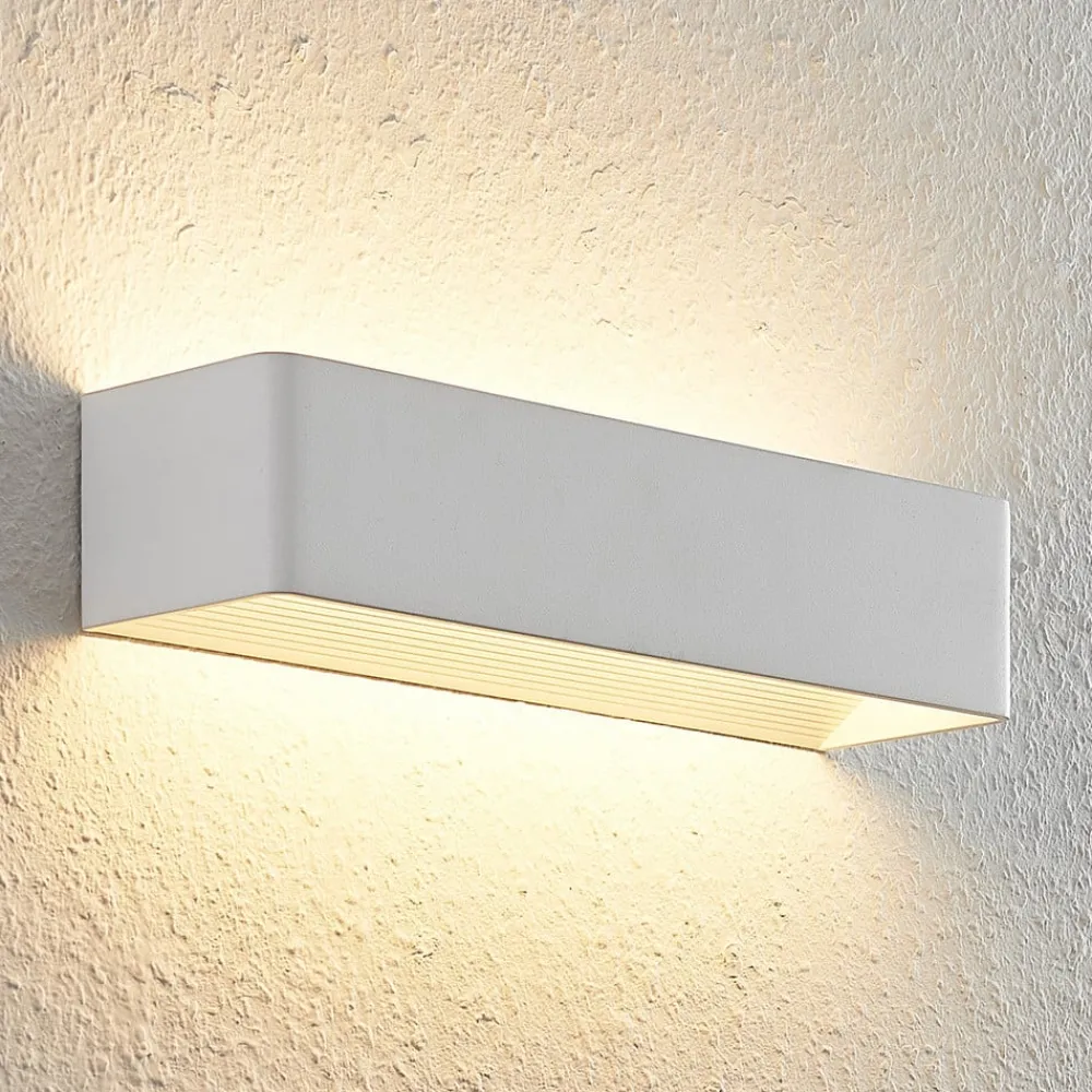 Væglamper|Væglamper ^ Arcchio LED-væglampe Karam, 37 cm, hvid, metal, op/ned