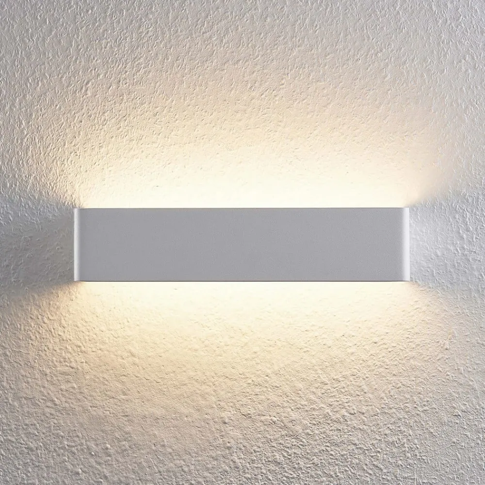 Væglamper|Væglamper ^ Arcchio LED-væglampe Karam, 37 cm, hvid, metal, op/ned