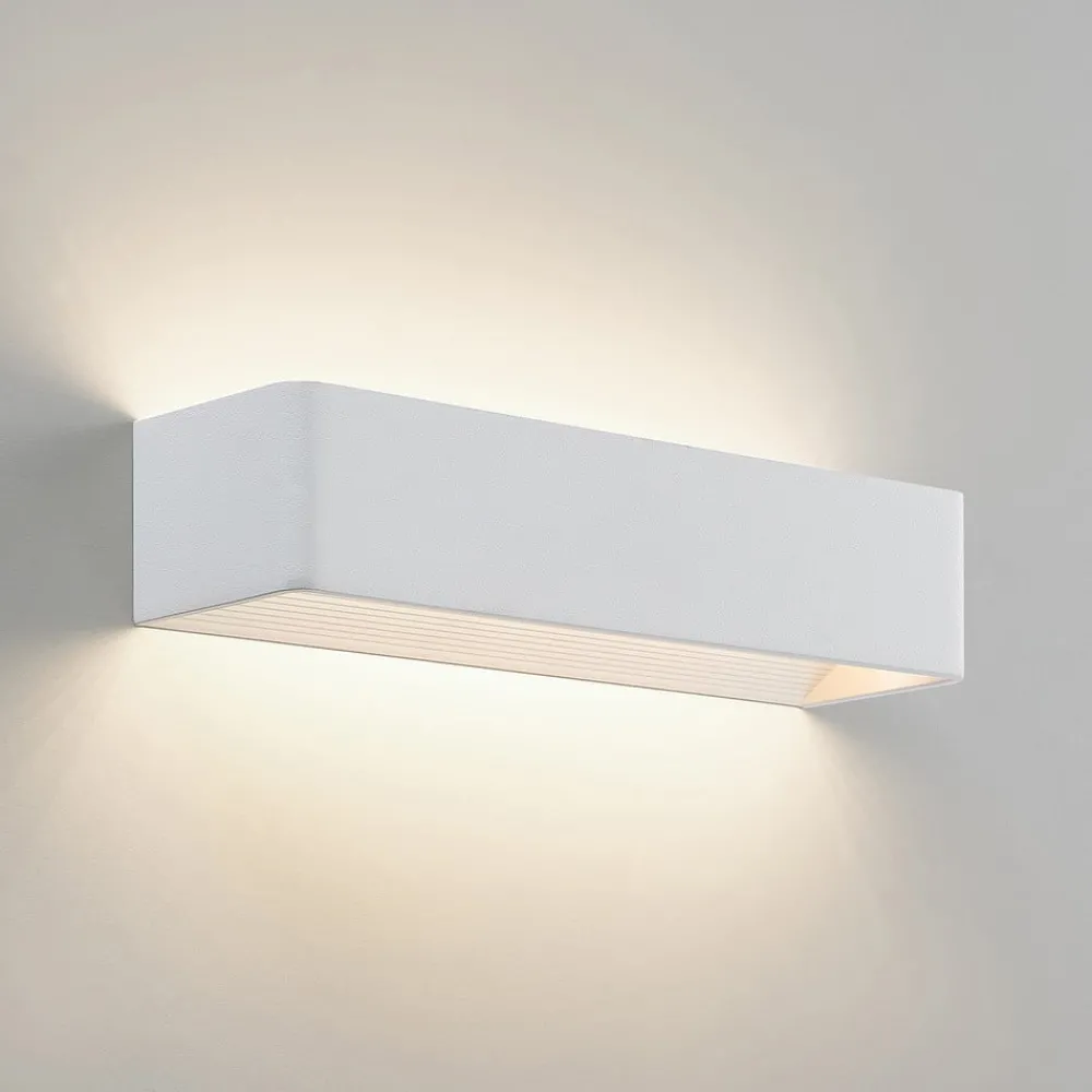 Væglamper|Væglamper ^ Arcchio LED-væglampe Karam, 37 cm, hvid, metal, op/ned