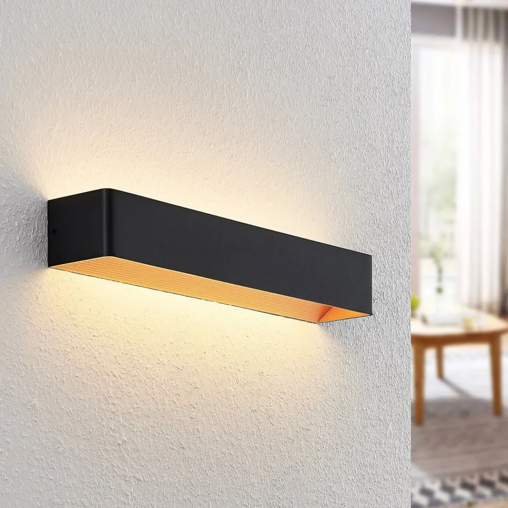 Arcchio Gang|Pendellamper > LED-væglampe Karam, 53 cm, sort, metal, op/ned