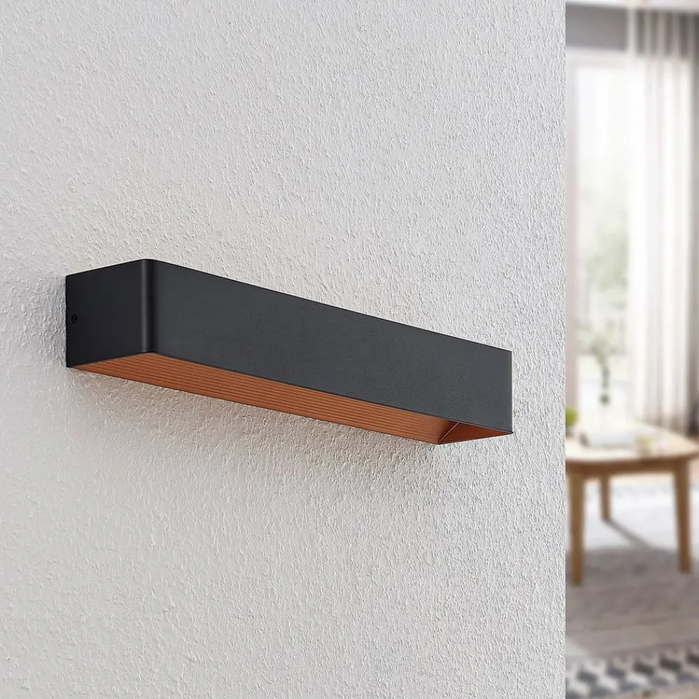 Arcchio Gang|Pendellamper > LED-væglampe Karam, 53 cm, sort, metal, op/ned