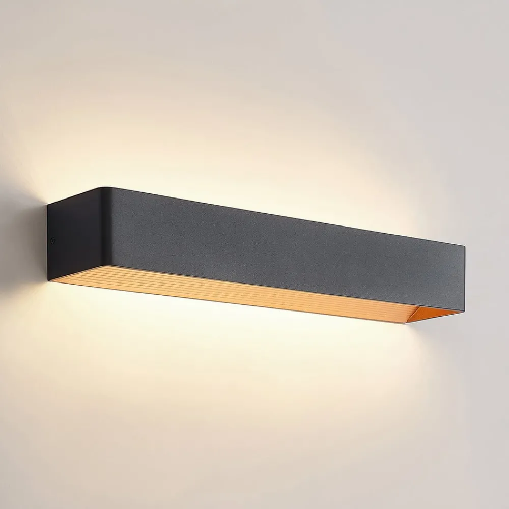 Arcchio Gang|Pendellamper > LED-væglampe Karam, 53 cm, sort, metal, op/ned