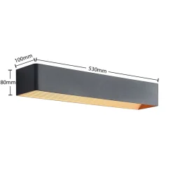 Arcchio Gang|Pendellamper > LED-væglampe Karam, 53 cm, sort, metal, op/ned