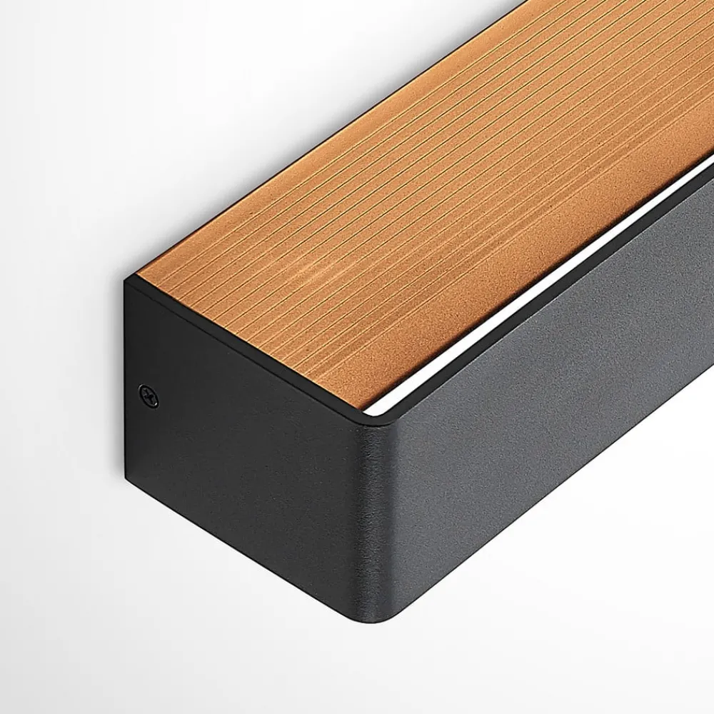 Arcchio Gang|Pendellamper > LED-væglampe Karam, 53 cm, sort, metal, op/ned