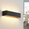 Arcchio Gang|Væglamper > LED-væglampe Karam, 37 cm, sort, metal, op/ned