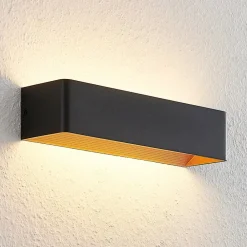 Arcchio Gang|Væglamper > LED-væglampe Karam, 37 cm, sort, metal, op/ned
