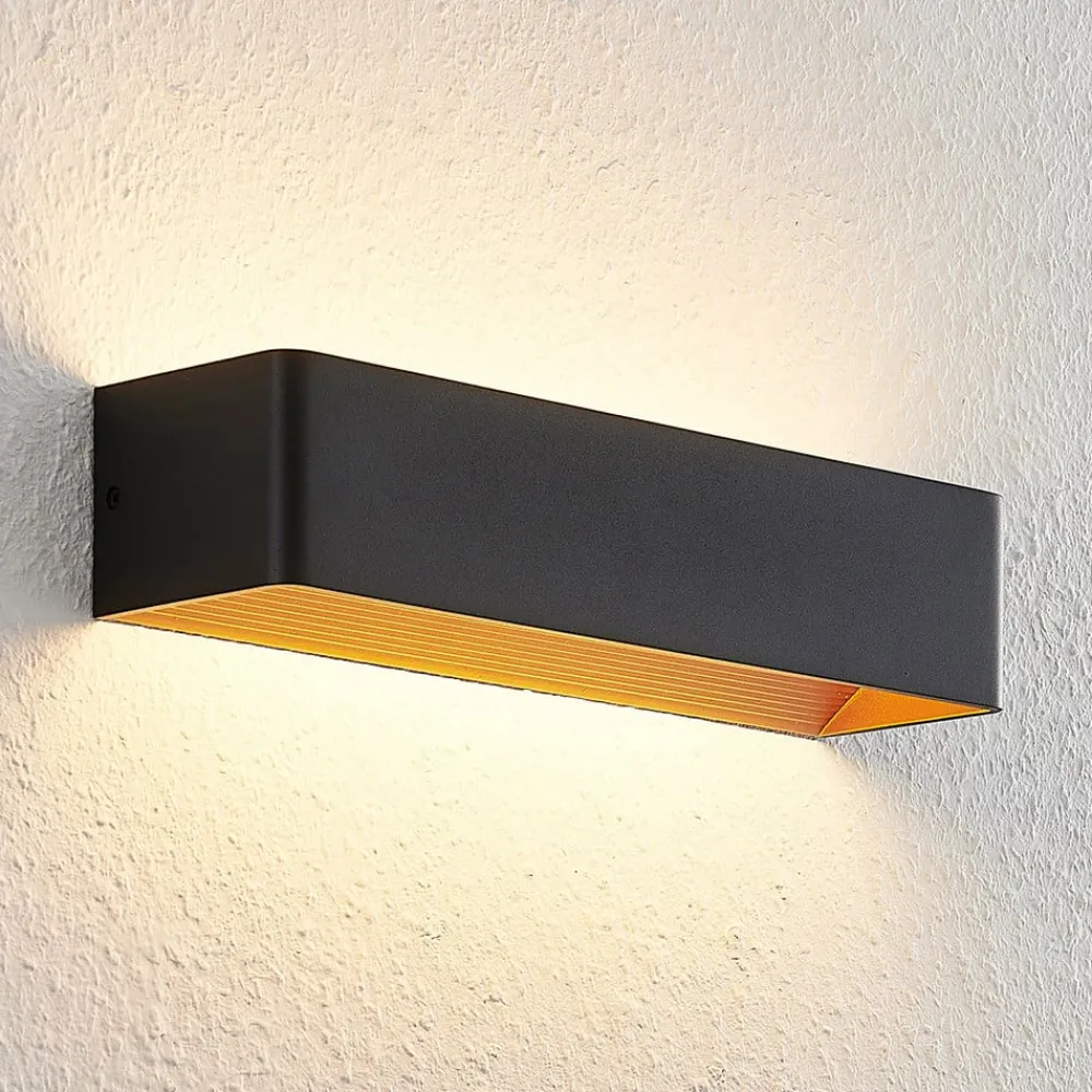 Arcchio Gang|Væglamper > LED-væglampe Karam, 37 cm, sort, metal, op/ned