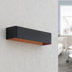 Arcchio Gang|Væglamper > LED-væglampe Karam, 37 cm, sort, metal, op/ned