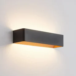 Arcchio Gang|Væglamper > LED-væglampe Karam, 37 cm, sort, metal, op/ned