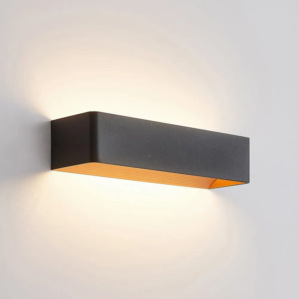 Arcchio Gang|Væglamper > LED-væglampe Karam, 37 cm, sort, metal, op/ned