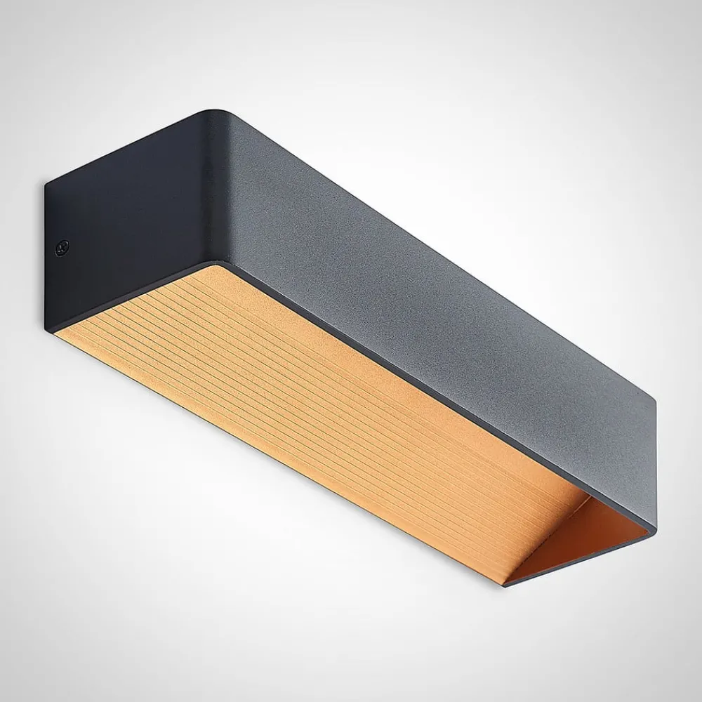 Arcchio Gang|Væglamper > LED-væglampe Karam, 37 cm, sort, metal, op/ned