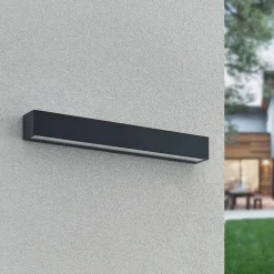 Arcchio Væglamper > LED-væglampe Lengo, 50 cm, 2 lyskilder, antracit, CCT