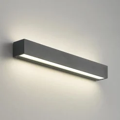Arcchio Væglamper > LED-væglampe Lengo, 50 cm, 2 lyskilder, antracit, CCT