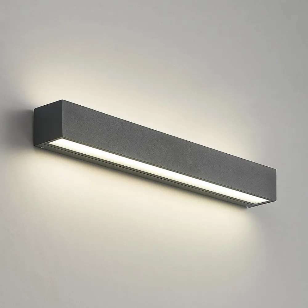 Arcchio Væglamper > LED-væglampe Lengo, 50 cm, 2 lyskilder, antracit, CCT