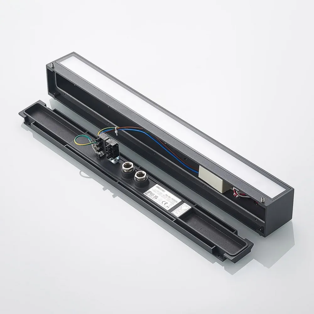 Arcchio Væglamper > LED-væglampe Lengo, 50 cm, 2 lyskilder, antracit, CCT