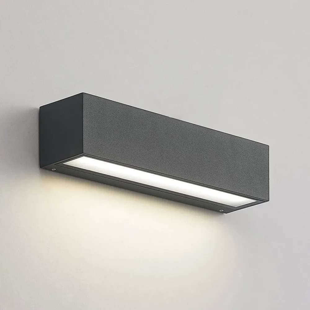 Arcchio Terrassebelysning > LED-væglampe Lengo, 25 cm, 1 lyskilde, antracit, CCT
