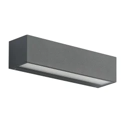 Arcchio Terrassebelysning|Væglamper > LED-væglampe Lengo, 25 cm, 2 lyskilder, antracit, CCT