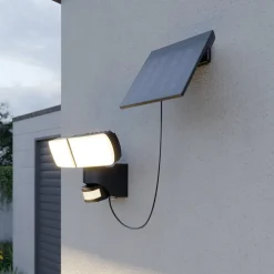 Arcchio Solcelle Lampe Med Sensor|Solcellelamper > Lissano LED-vægspot med solcelle og sensor