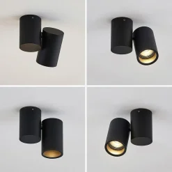 Arcchio Loftlamper|Spotlights > loftlampe Gesina, 1 lyskilde, sort, aluminium, 11,6 cm