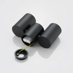 Arcchio Loftlamper|Loftlamper > loftlampe Gesina, 2-lys, sort, aluminium, 17,5 cm
