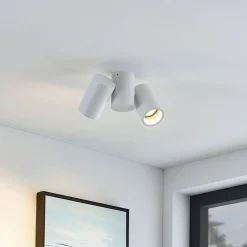 Loftlamper|Loftlamper ^ Arcchio loftlampe Gesina, 2-lys, hvid, aluminium, 17,5 cm