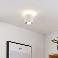 Loftlamper|Spotlights ^ Arcchio loftlampe Walisa, Ø 10 cm, hvid, metal, GU10